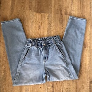 COPY - American Eagle paper bag waist jeans size 2 light wash EUC